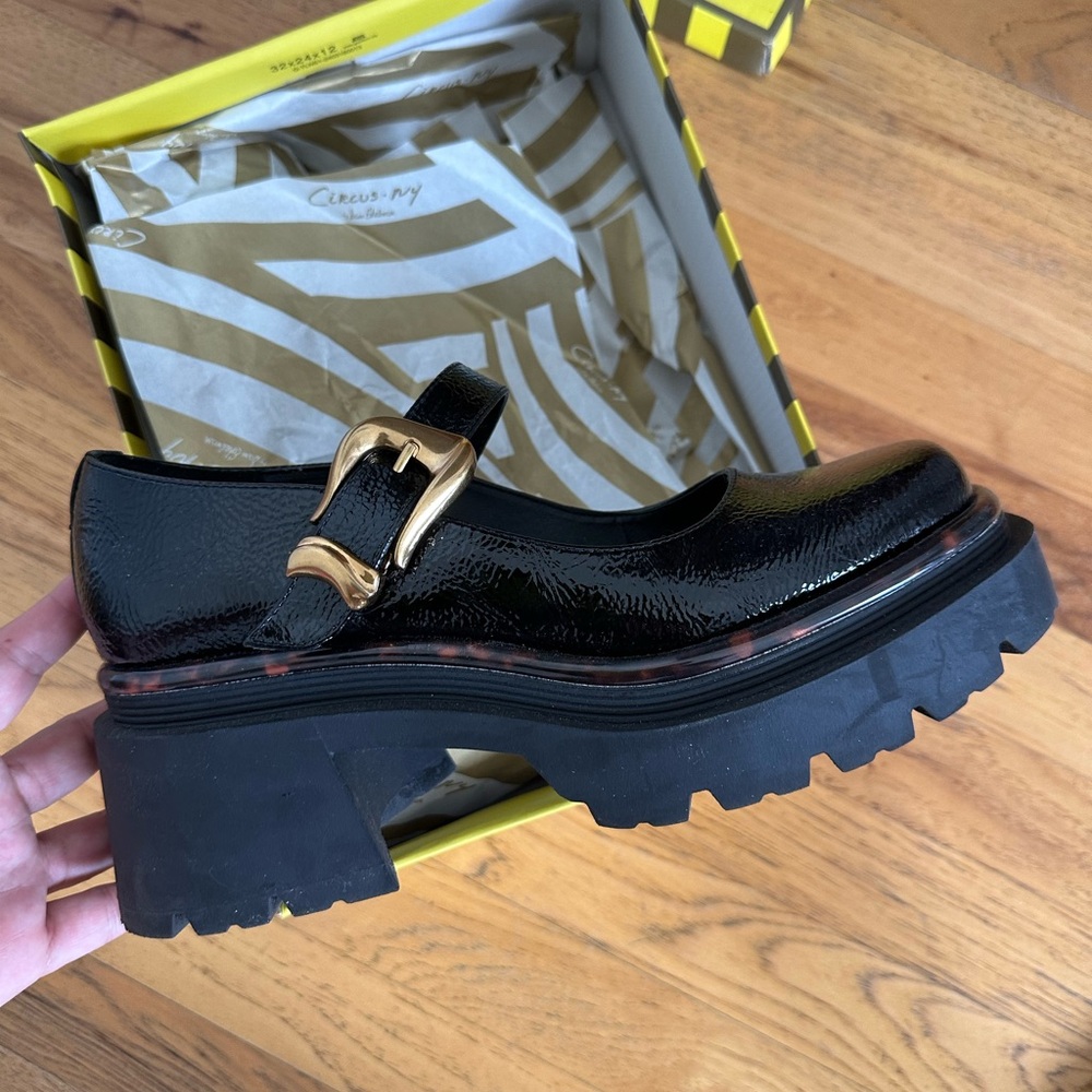 Circus by Sam Edelman Black Patent Mary Jane Loafers
